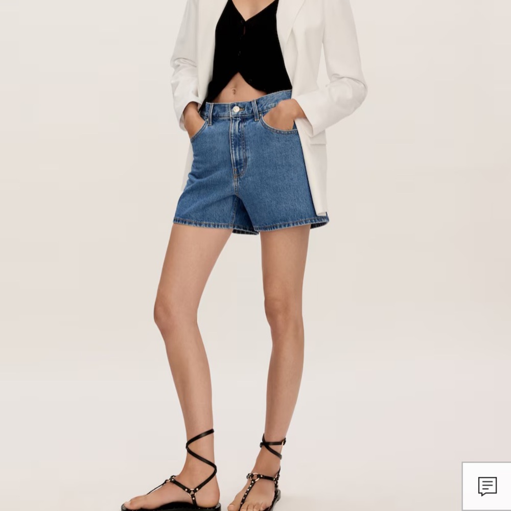 BNWT Mango high-rise denim shorts